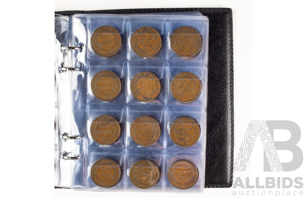 Album of One Hundred Australian KGV Pennies, Examples Spanning 1912 to 1936 Including 1915H 1916I(2), 1917I(2)