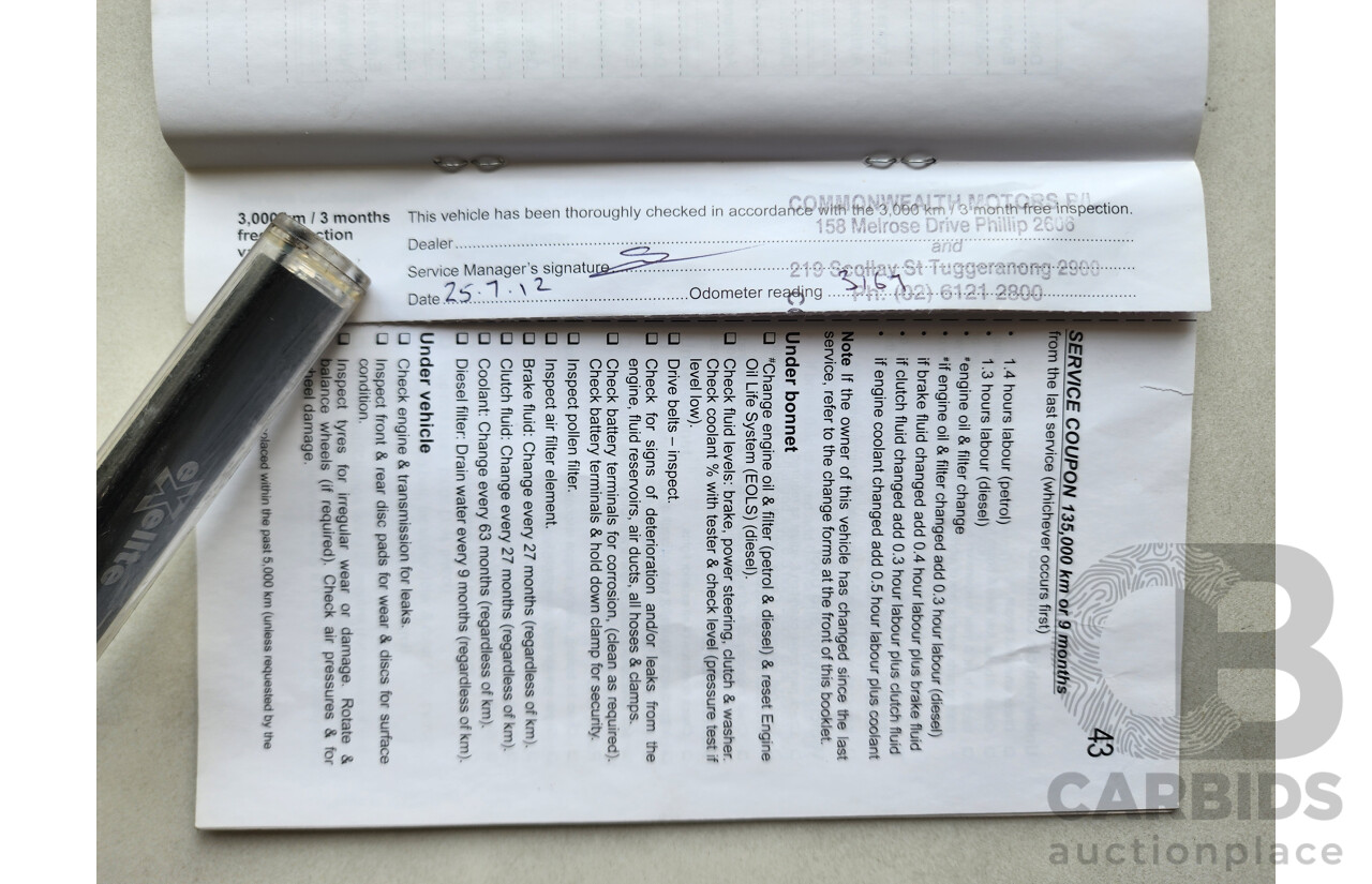 4/2012 Holden Cruze CDX JH MY12 5d Hatchback Blue 2.0L