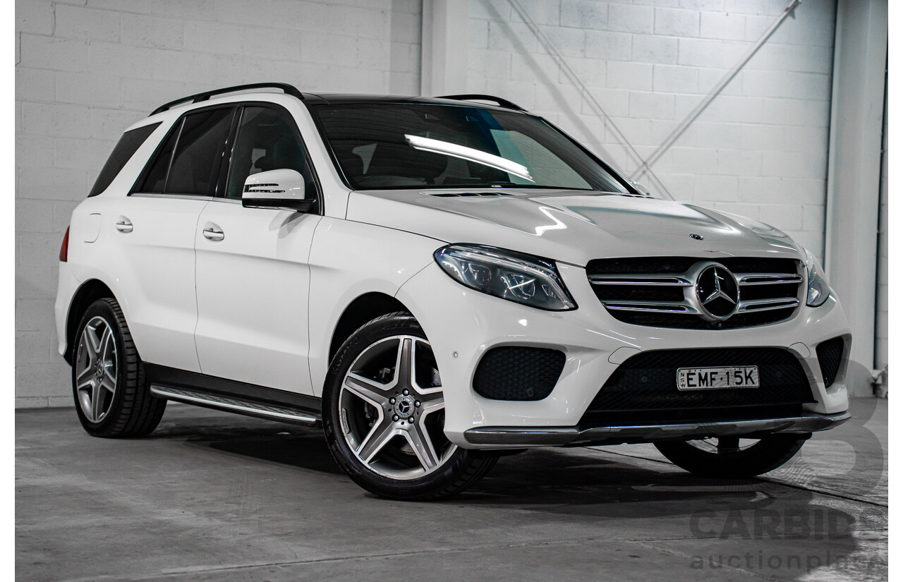 02/2018 Mercedes-Benz GLE 250d 4Matic (AWD) 166 MY17.5 4D Wagon Polar White Turbo Diesel 2.1L
