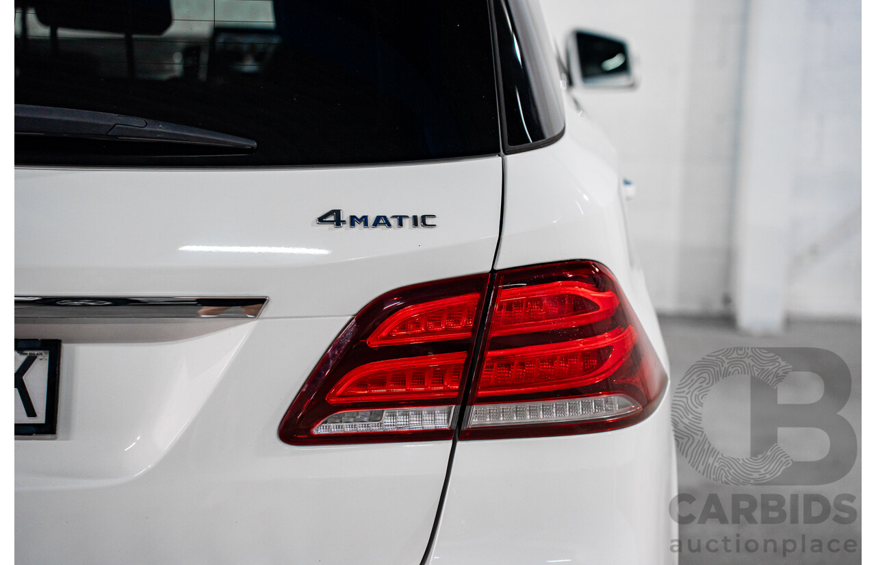 02/2018 Mercedes-Benz GLE 250d 4Matic (AWD) 166 MY17.5 4D Wagon Polar White Turbo Diesel 2.1L