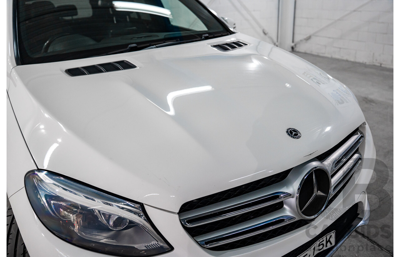 02/2018 Mercedes-Benz GLE 250d 4Matic (AWD) 166 MY17.5 4D Wagon Polar White Turbo Diesel 2.1L