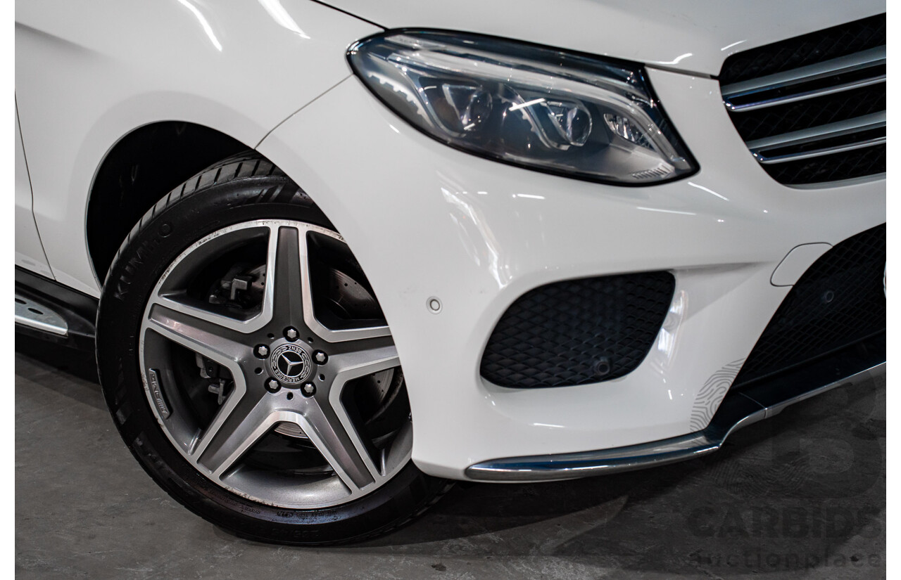 02/2018 Mercedes-Benz GLE 250d 4Matic (AWD) 166 MY17.5 4D Wagon Polar White Turbo Diesel 2.1L