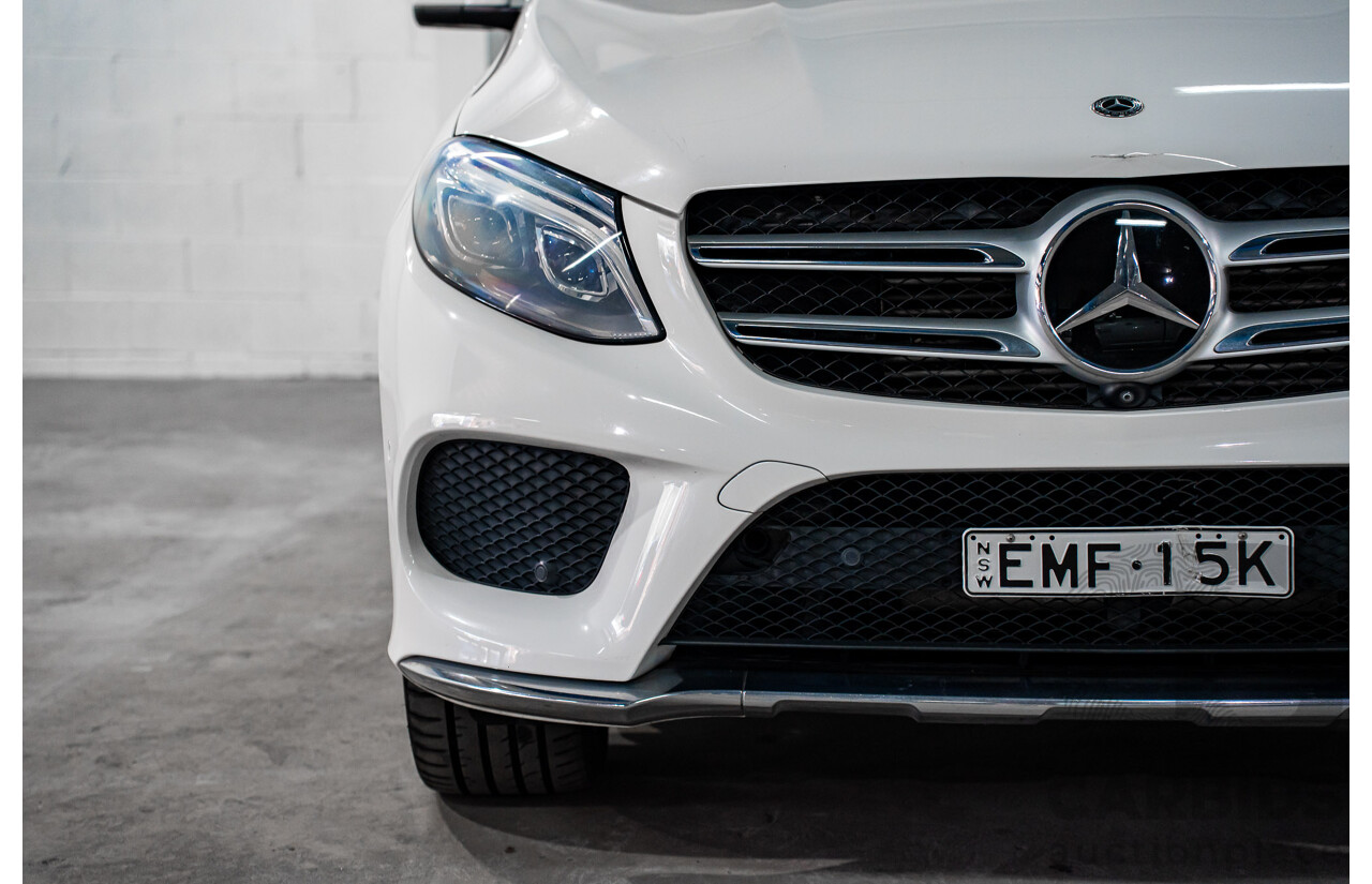 02/2018 Mercedes-Benz GLE 250d 4Matic (AWD) 166 MY17.5 4D Wagon Polar White Turbo Diesel 2.1L