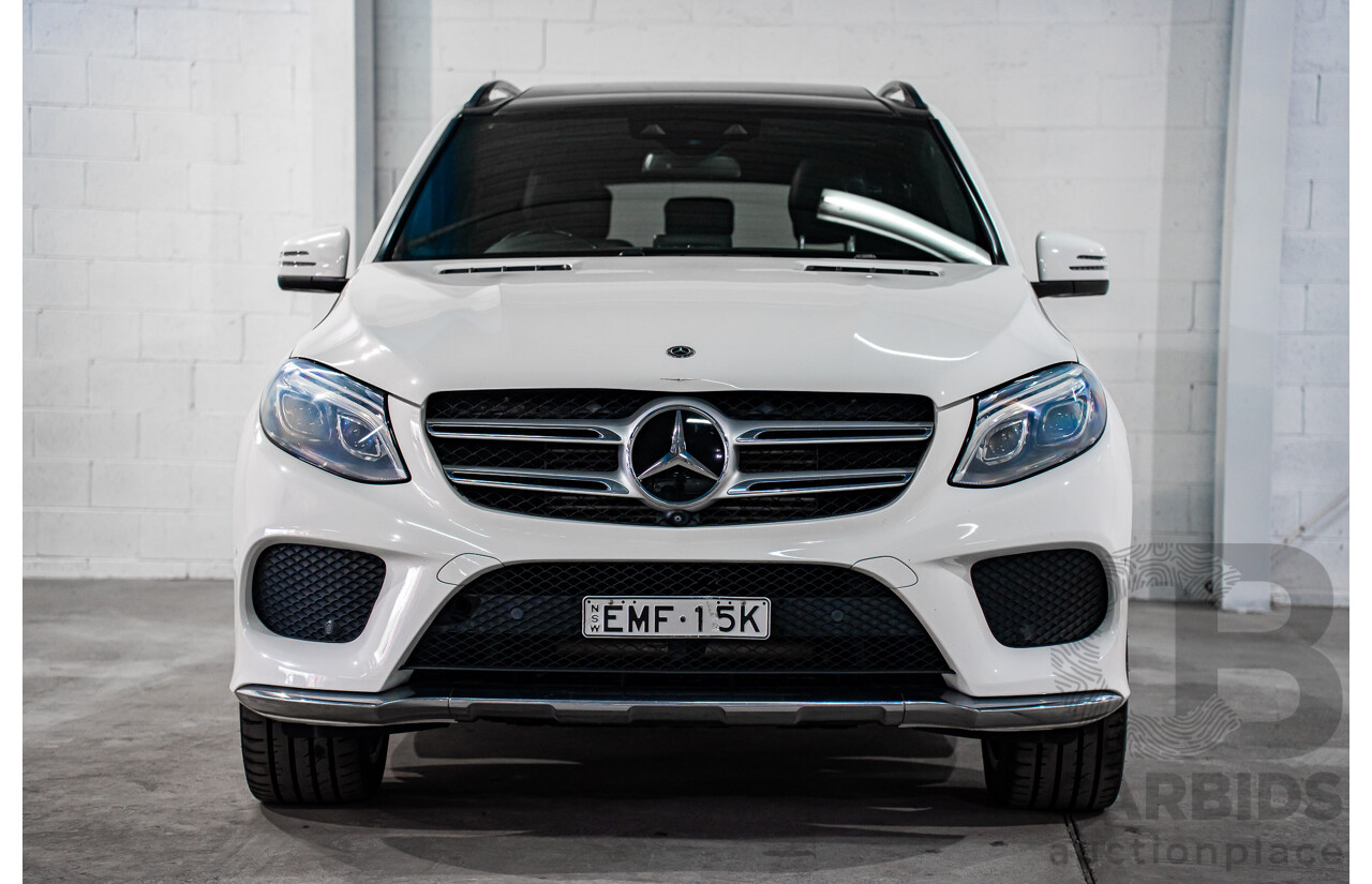 02/2018 Mercedes-Benz GLE 250d 4Matic (AWD) 166 MY17.5 4D Wagon Polar White Turbo Diesel 2.1L