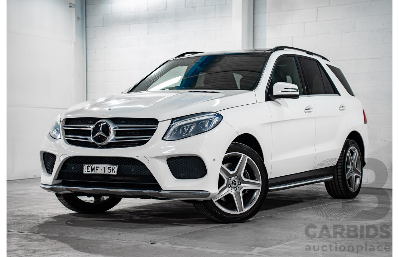 02/2018 Mercedes-Benz GLE 250d 4Matic (AWD) 166 MY17.5 4D Wagon Polar White Turbo Diesel 2.1L