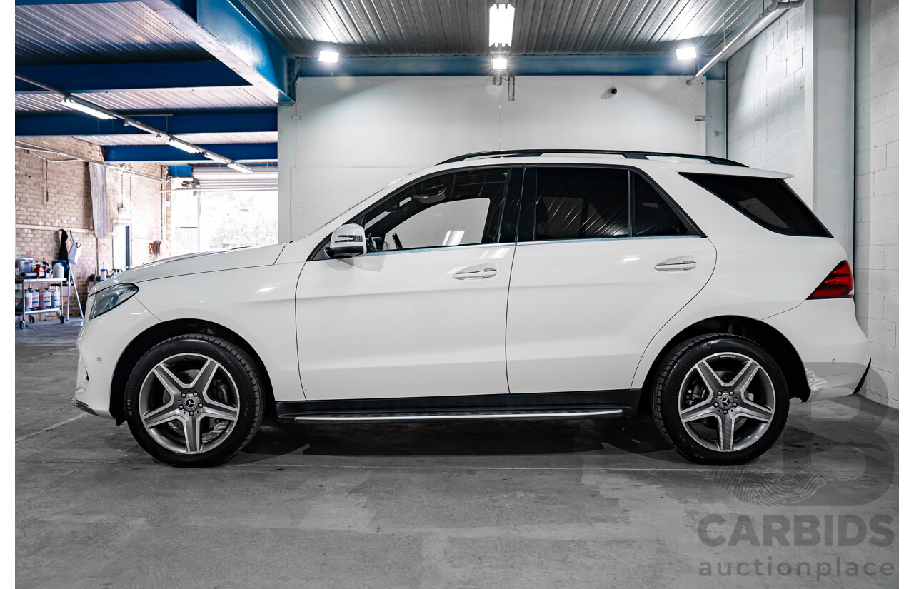 02/2018 Mercedes-Benz GLE 250d 4Matic (AWD) 166 MY17.5 4D Wagon Polar White Turbo Diesel 2.1L