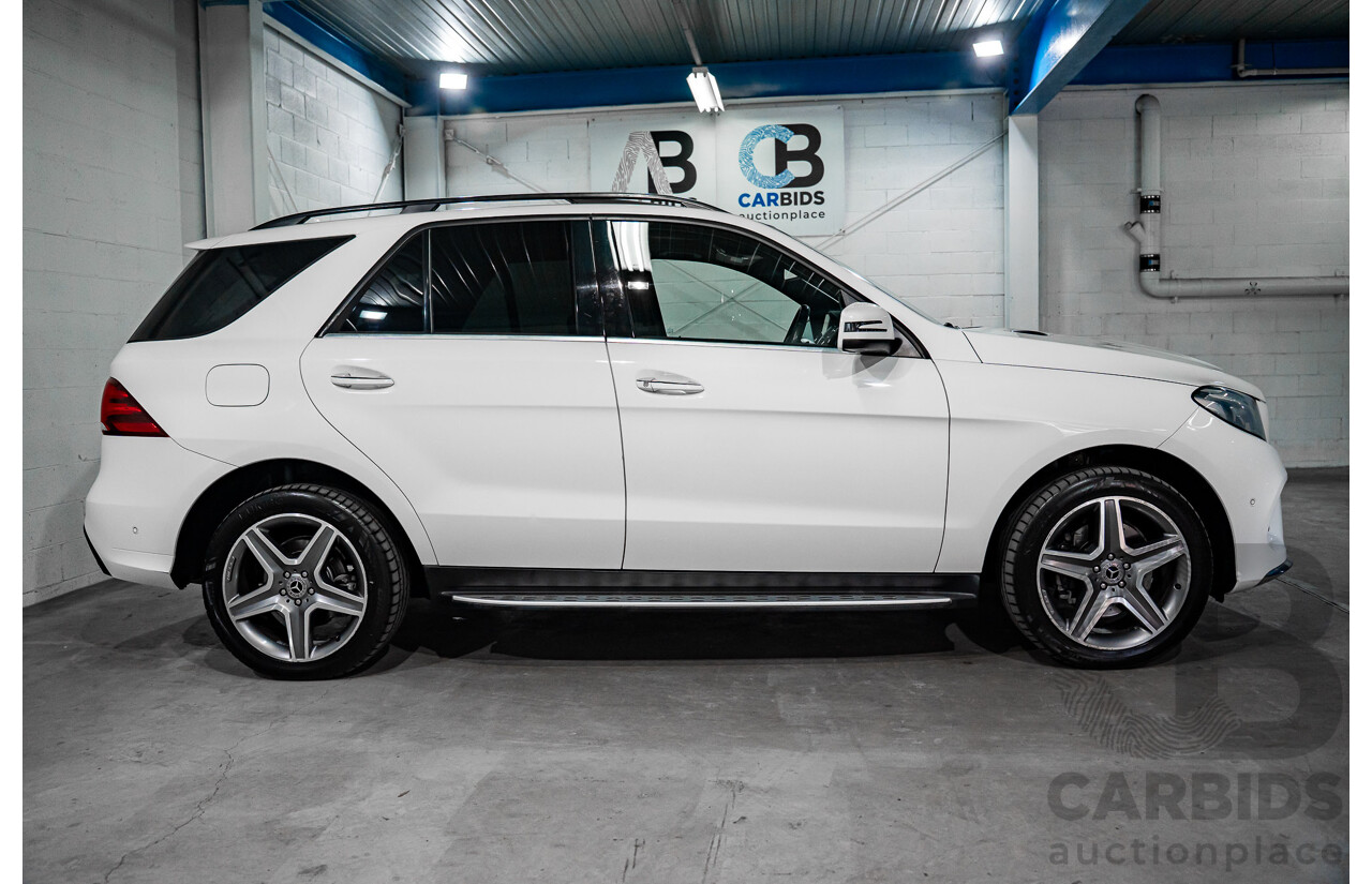 02/2018 Mercedes-Benz GLE 250d 4Matic (AWD) 166 MY17.5 4D Wagon Polar White Turbo Diesel 2.1L