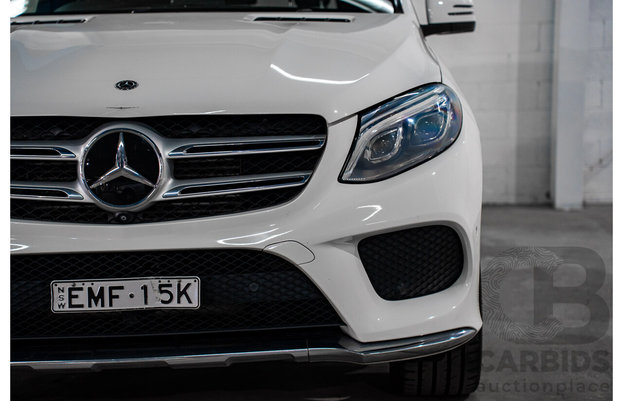 02/2018 Mercedes-Benz GLE 250d 4Matic (AWD) 166 MY17.5 4D Wagon Polar White Turbo Diesel 2.1L