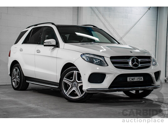 02/2018 Mercedes-Benz GLE 250d 4Matic (AWD) 166 MY17.5 4D Wagon Polar White Turbo Diesel 2.1L