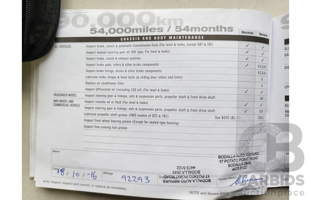 8/2011 Nissan Navara ST (4x4) D40 Dual Cab P/Up Grey 2.5L