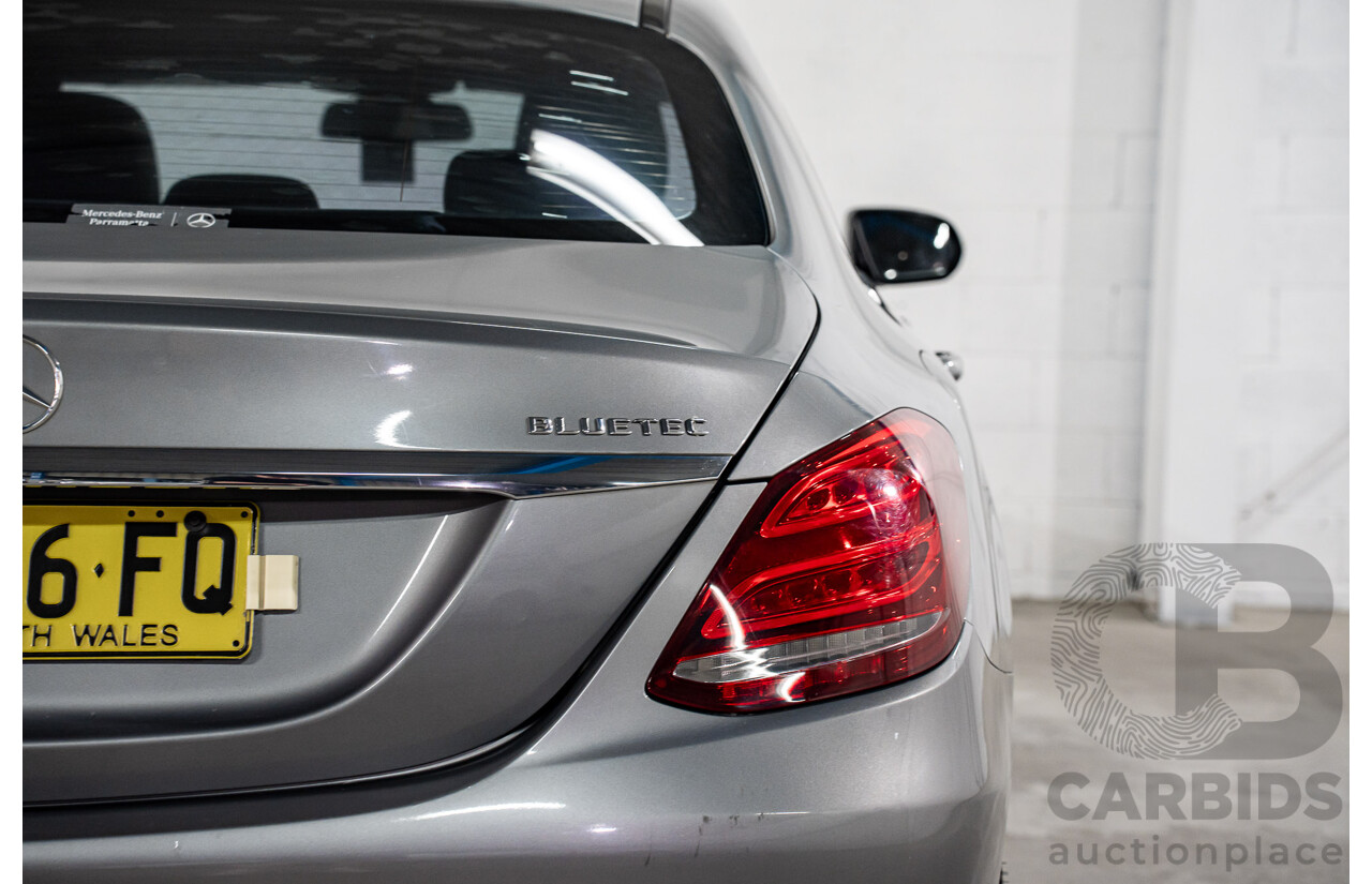 7/2015 Mercedes-Benz C200 Bluetec 205 4d Sedan Palladium Silver Turbo Diesel 1.6L