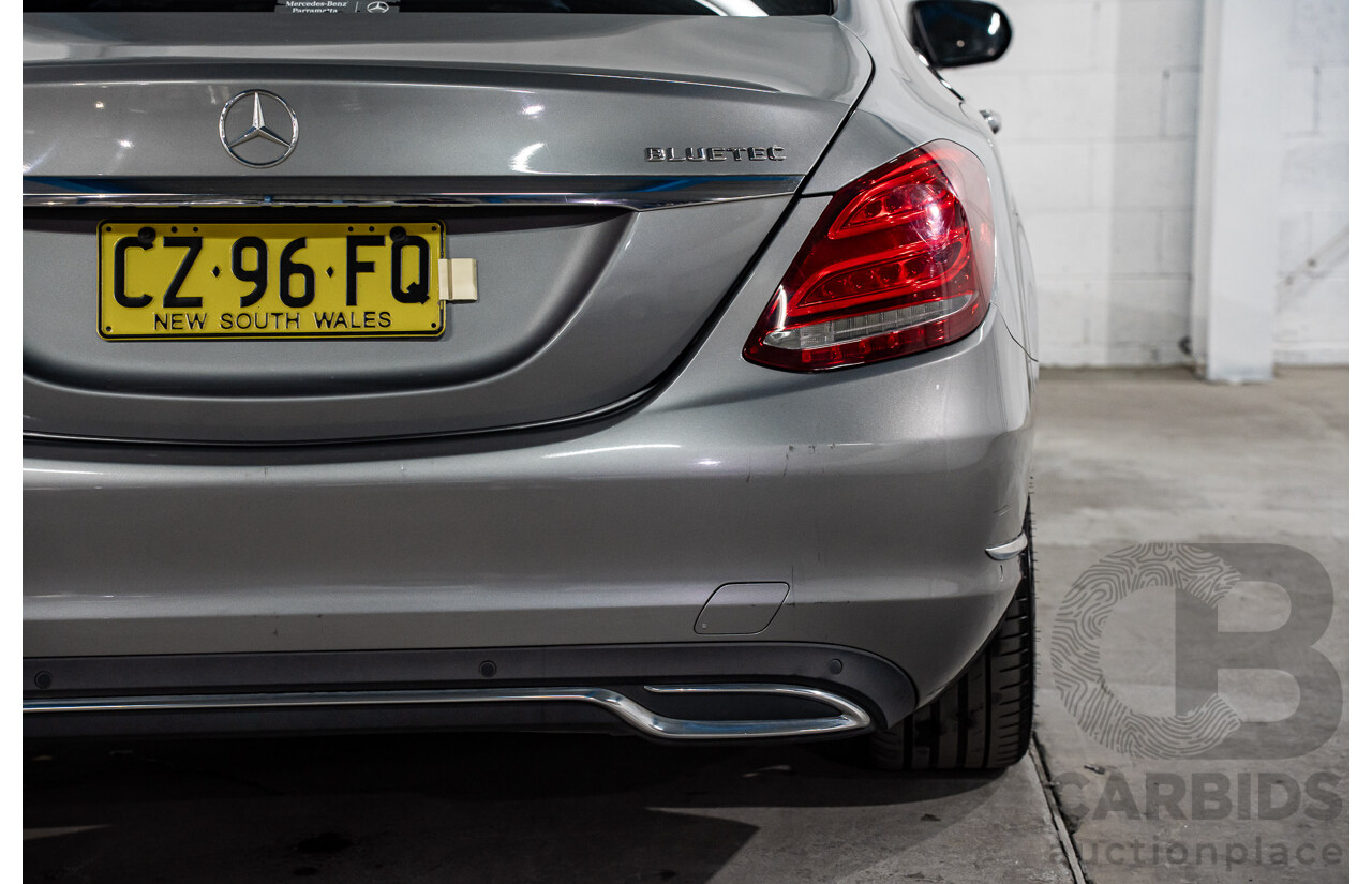 7/2015 Mercedes-Benz C200 Bluetec 205 4d Sedan Palladium Silver Turbo Diesel 1.6L