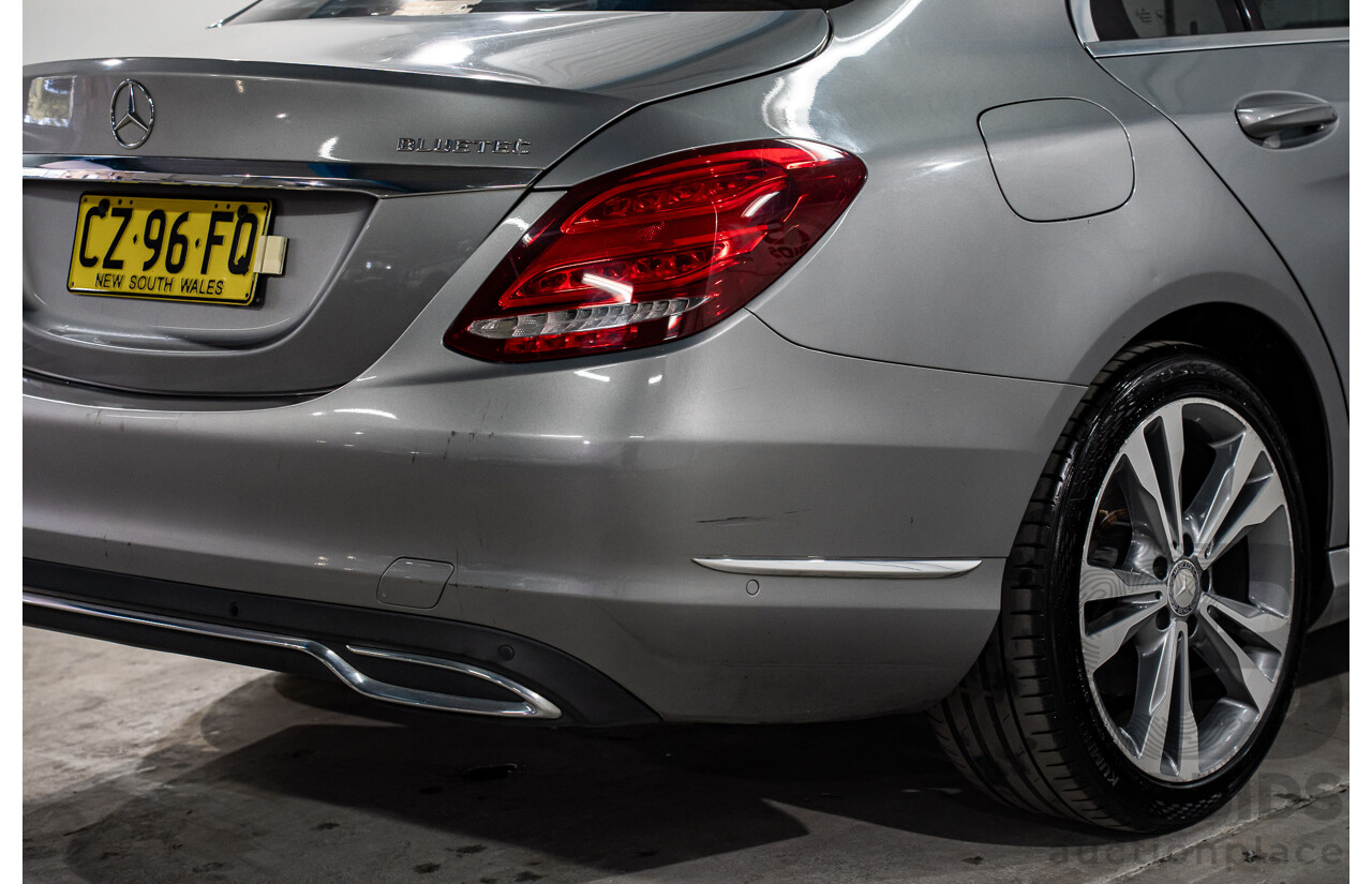 7/2015 Mercedes-Benz C200 Bluetec 205 4d Sedan Palladium Silver Turbo Diesel 1.6L