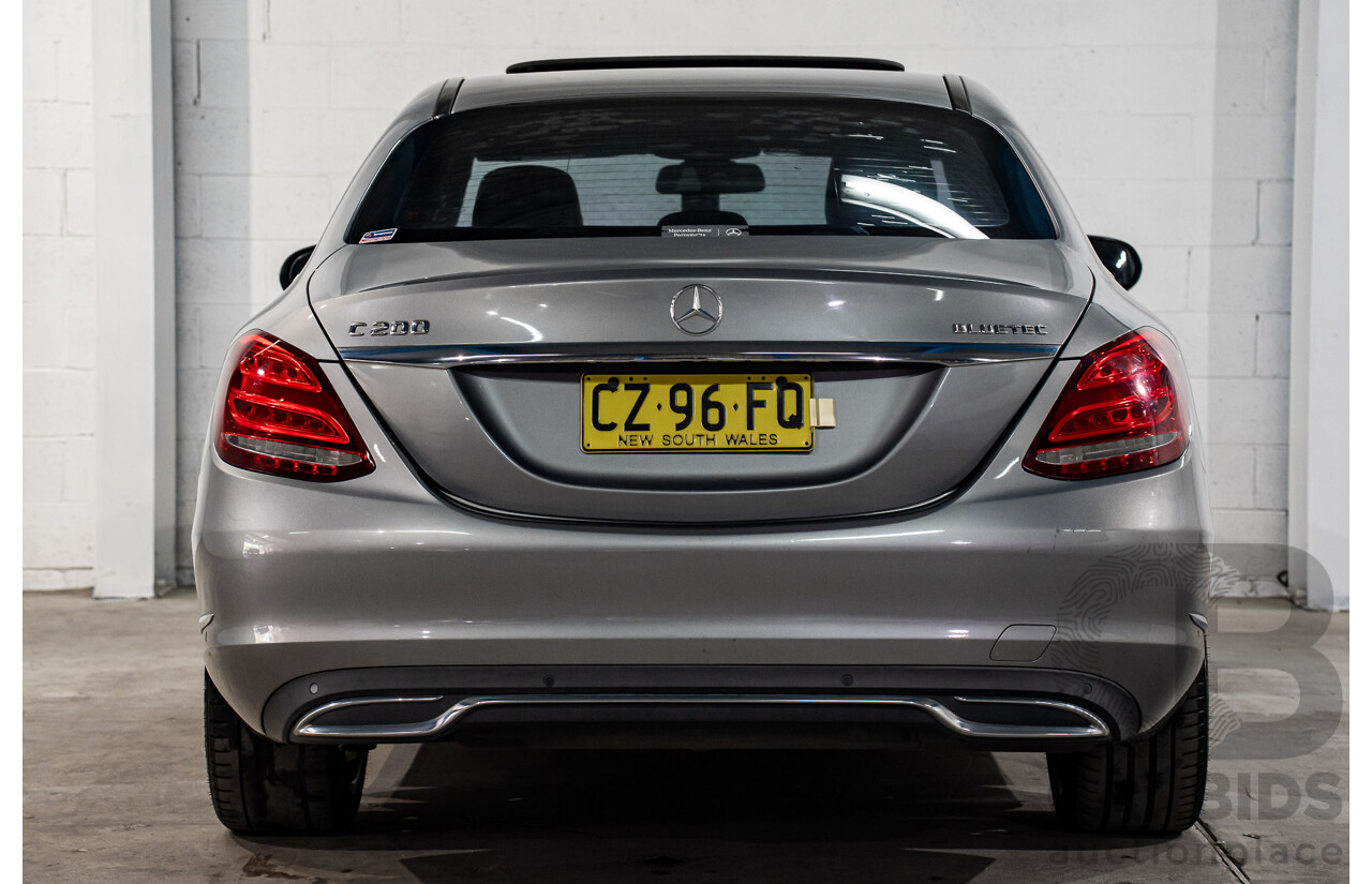 7/2015 Mercedes-Benz C200 Bluetec 205 4d Sedan Palladium Silver Turbo Diesel 1.6L