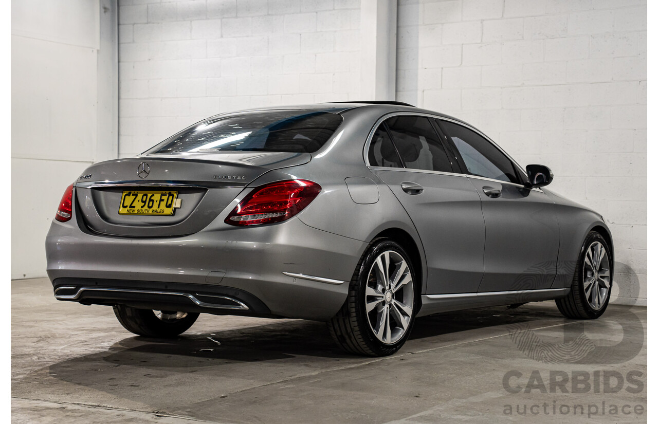 7/2015 Mercedes-Benz C200 Bluetec 205 4d Sedan Palladium Silver Turbo Diesel 1.6L