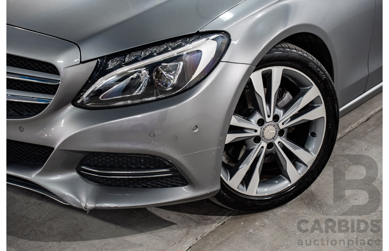 7/2015 Mercedes-Benz C200 Bluetec 205 4d Sedan Palladium Silver Turbo Diesel 1.6L