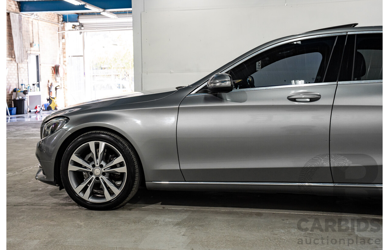 7/2015 Mercedes-Benz C200 Bluetec 205 4d Sedan Palladium Silver Turbo Diesel 1.6L