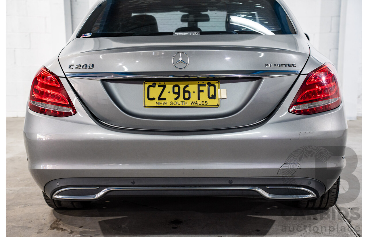 7/2015 Mercedes-Benz C200 Bluetec 205 4d Sedan Palladium Silver Turbo Diesel 1.6L