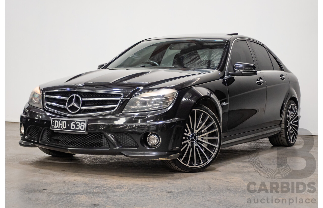 03/2009 Mercedes-Benz C63 AMG W204 4D Sedan Obsidian Black Metallic V8 6.2L