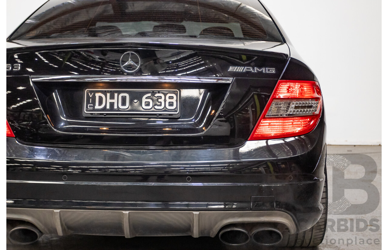 03/2009 Mercedes-Benz C63 AMG W204 4D Sedan Obsidian Black Metallic V8 6.2L
