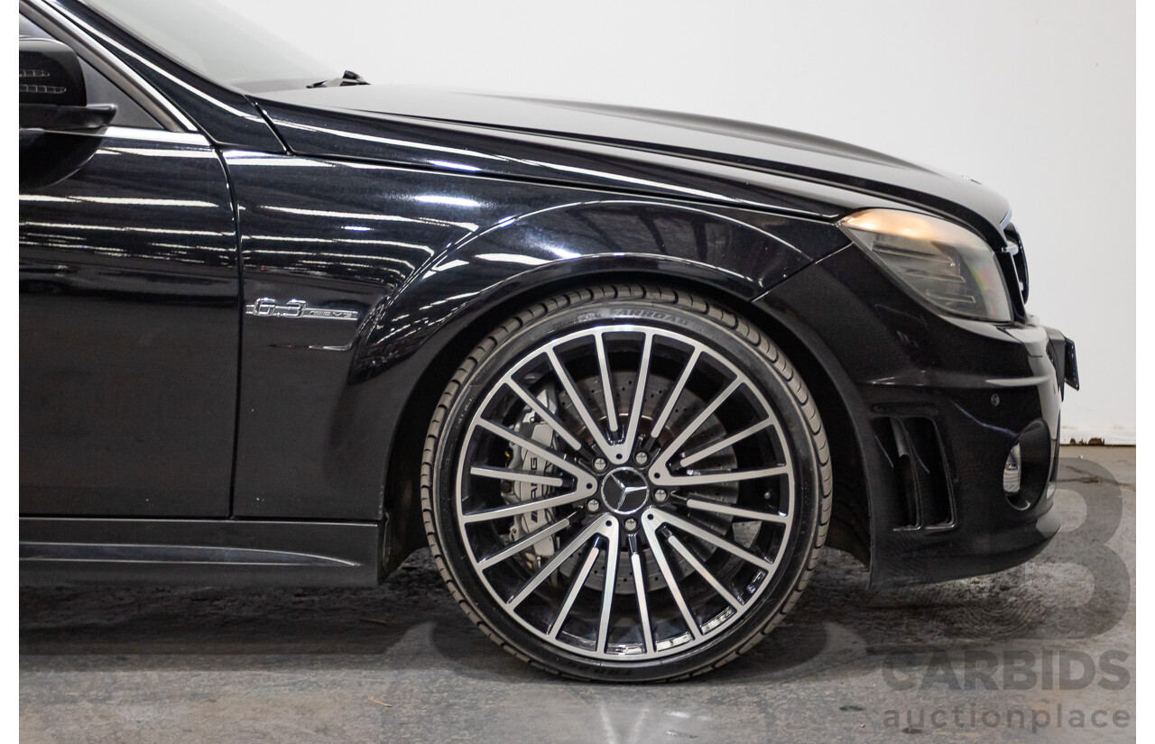 03/2009 Mercedes-Benz C63 AMG W204 4D Sedan Obsidian Black Metallic V8 6.2L