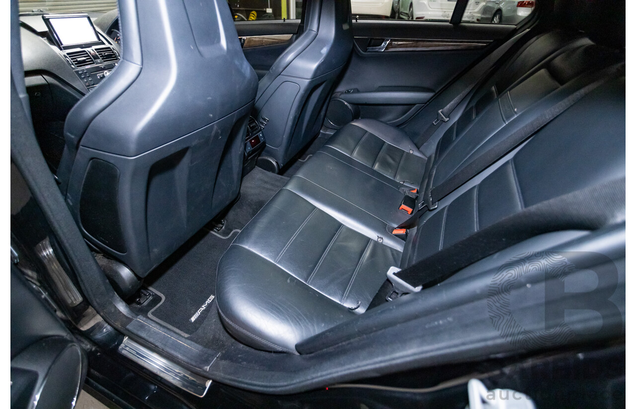 03/2009 Mercedes-Benz C63 AMG W204 4D Sedan Obsidian Black Metallic V8 6.2L