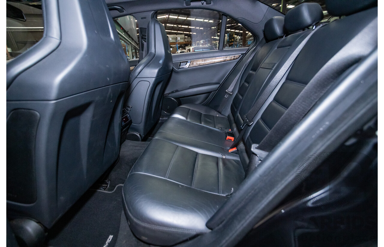 03/2009 Mercedes-Benz C63 AMG W204 4D Sedan Obsidian Black Metallic V8 6.2L