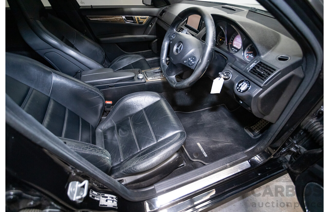 03/2009 Mercedes-Benz C63 AMG W204 4D Sedan Obsidian Black Metallic V8 6.2L