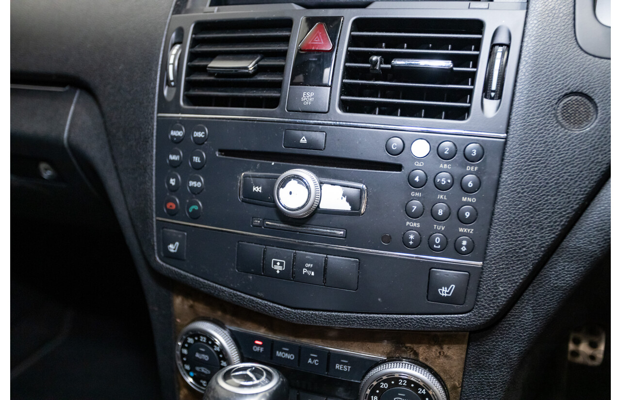 03/2009 Mercedes-Benz C63 AMG W204 4D Sedan Obsidian Black Metallic V8 6.2L