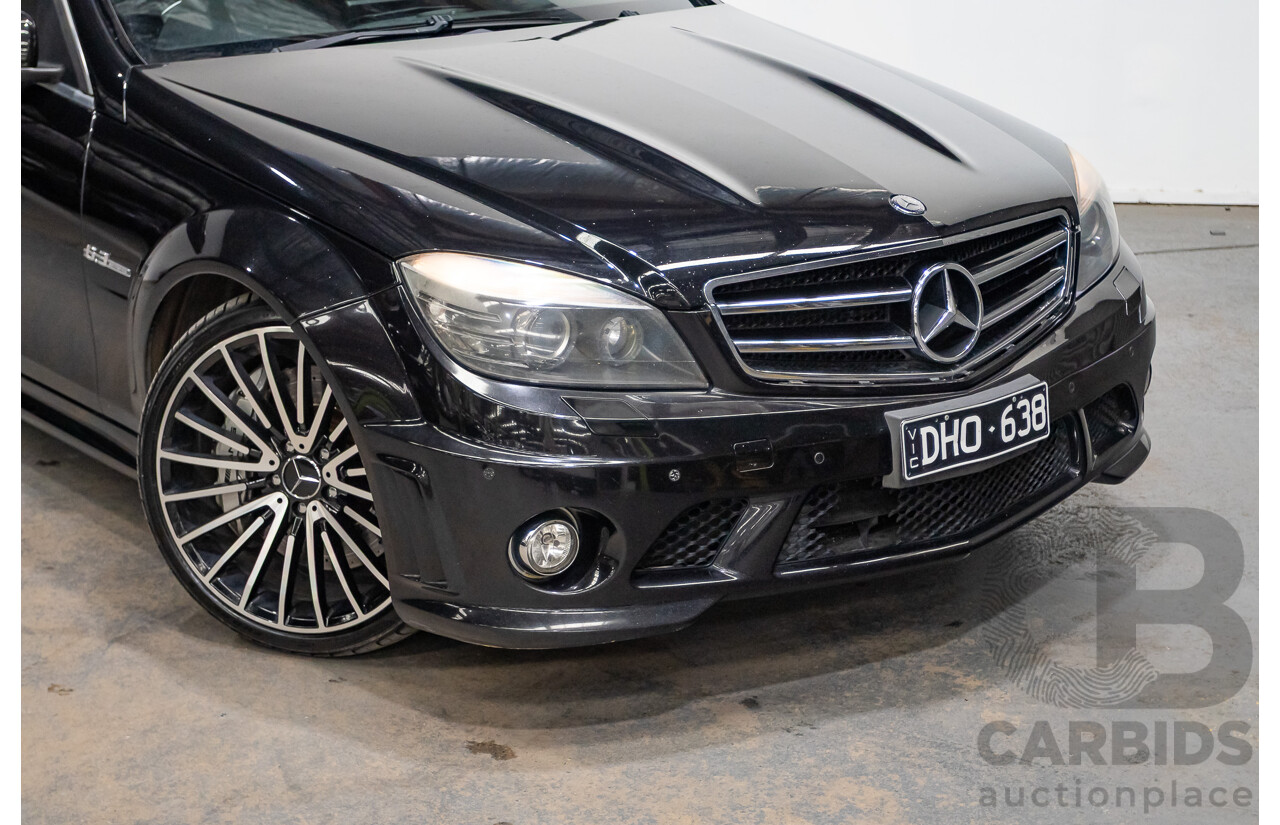 03/2009 Mercedes-Benz C63 AMG W204 4D Sedan Obsidian Black Metallic V8 6.2L