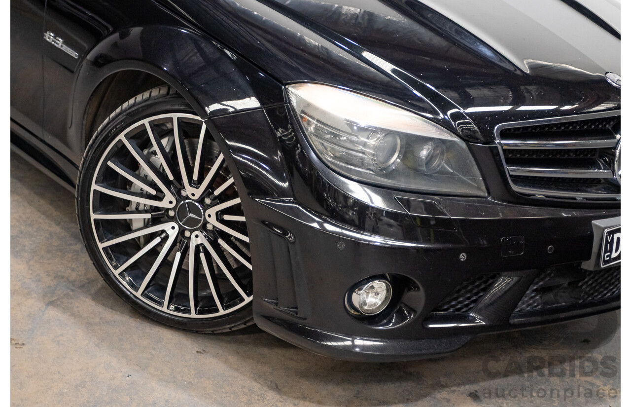 03/2009 Mercedes-Benz C63 AMG W204 4D Sedan Obsidian Black Metallic V8 6.2L