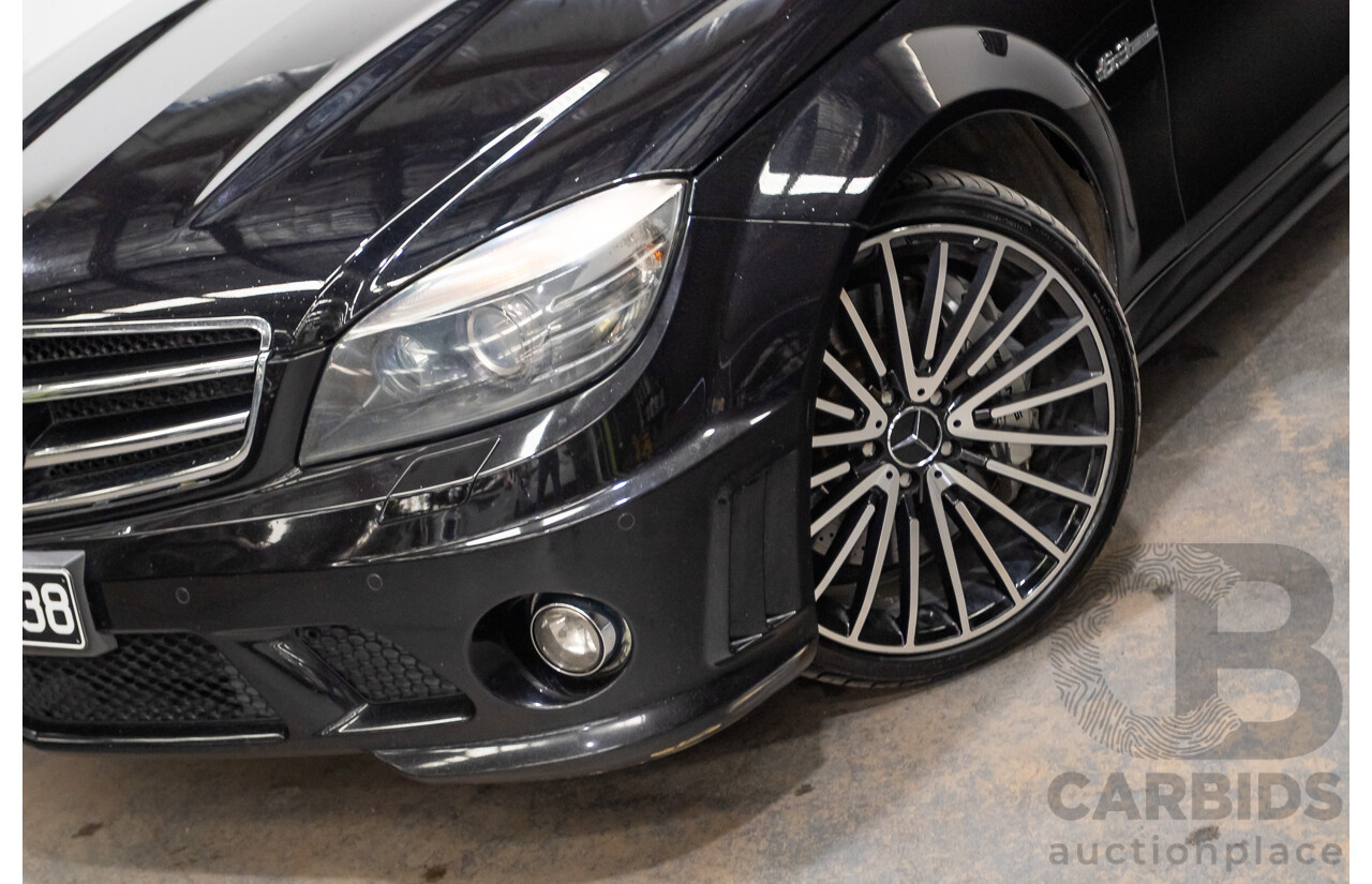 03/2009 Mercedes-Benz C63 AMG W204 4D Sedan Obsidian Black Metallic V8 6.2L