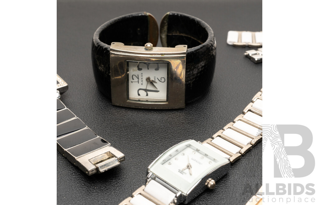 Collection of (9) Ladies Dress Watches Including Fossil, Elite & Goldmark