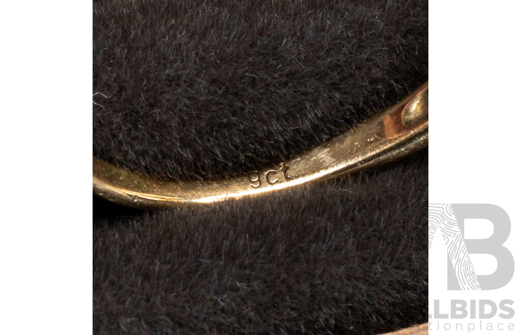 9ct Heart Ring with Citrine, Size G, 0.94 Grams