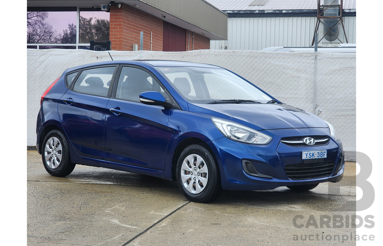 3/2017 Hyundai Accent Active RB4 MY17 5d Hatchback Blue 1.4L