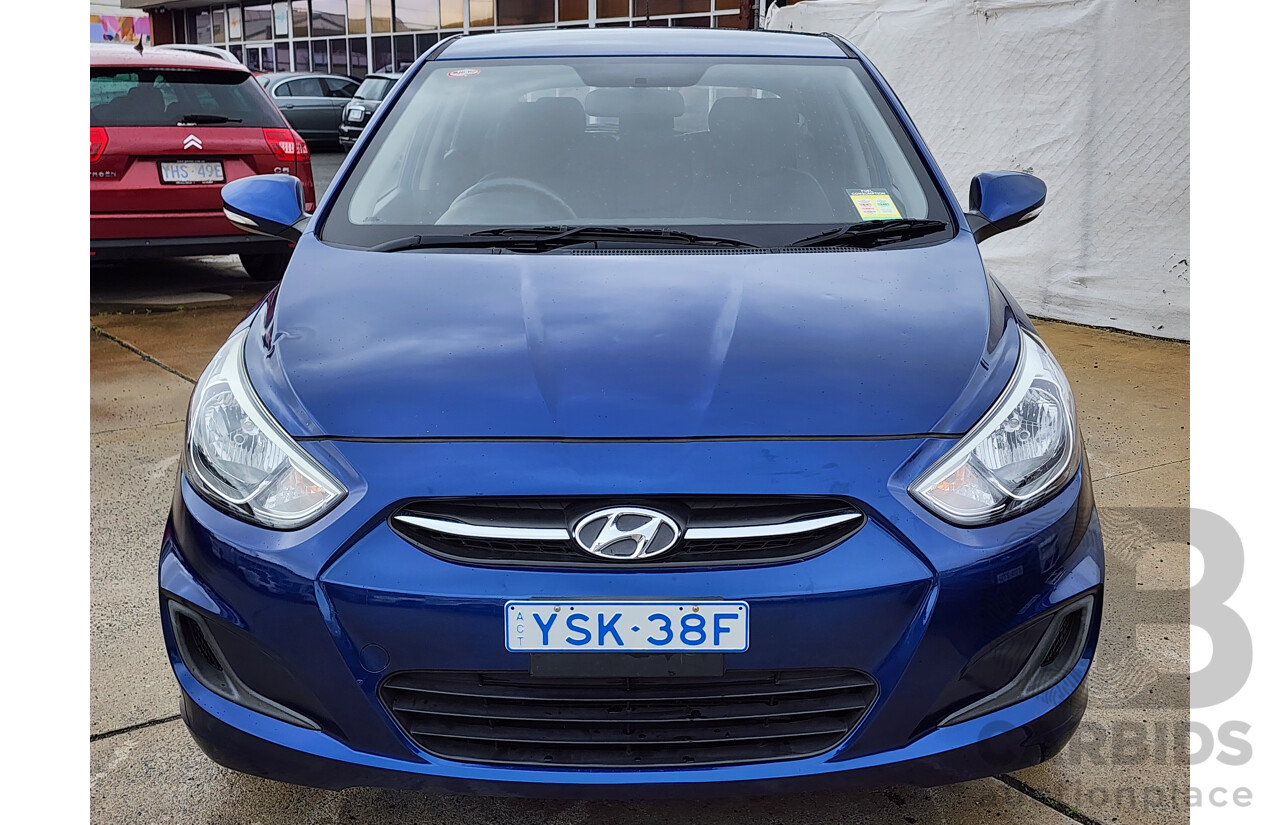 3/2017 Hyundai Accent Active RB4 MY17 5d Hatchback Blue 1.4L
