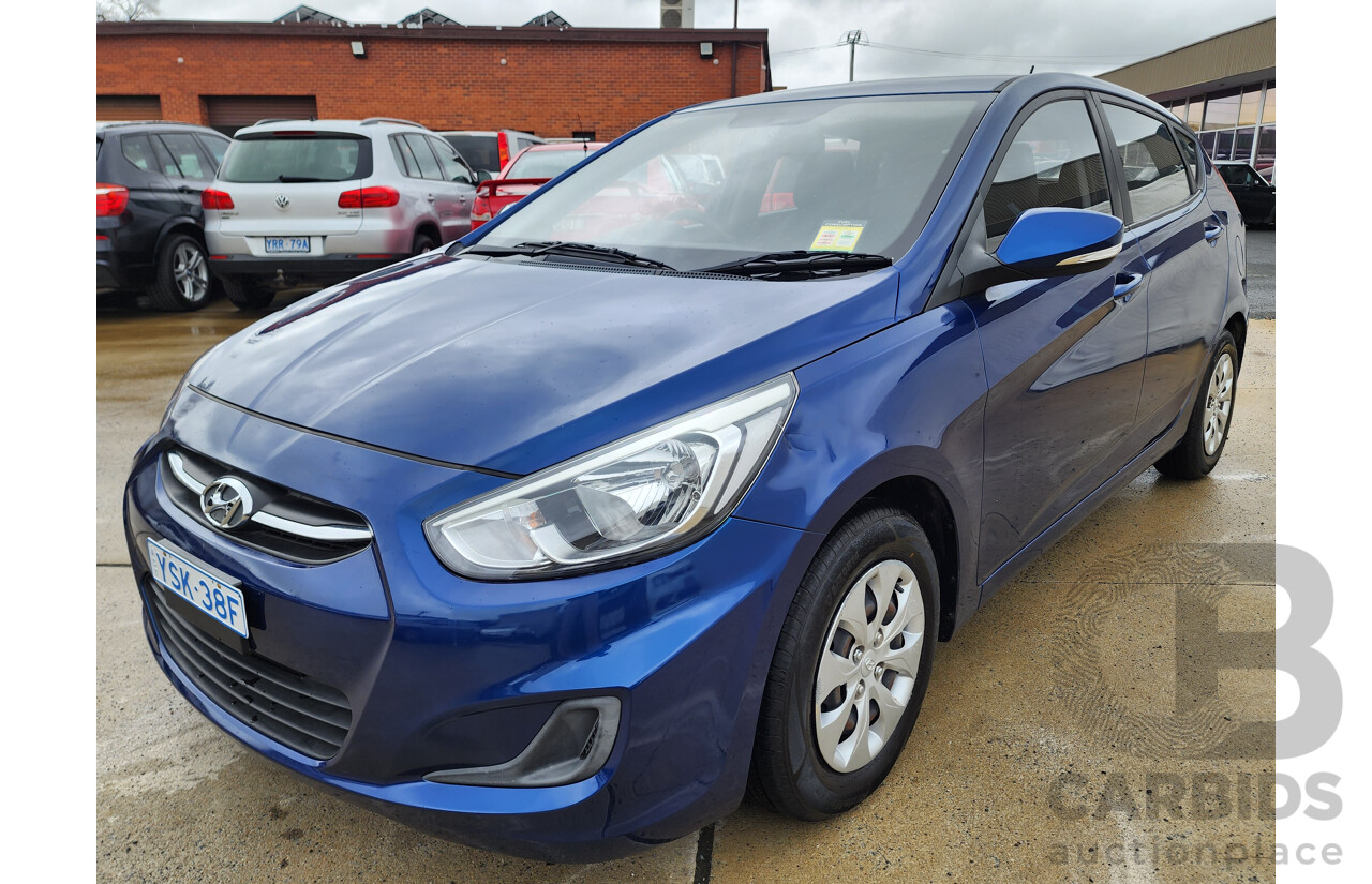 3/2017 Hyundai Accent Active RB4 MY17 5d Hatchback Blue 1.4L