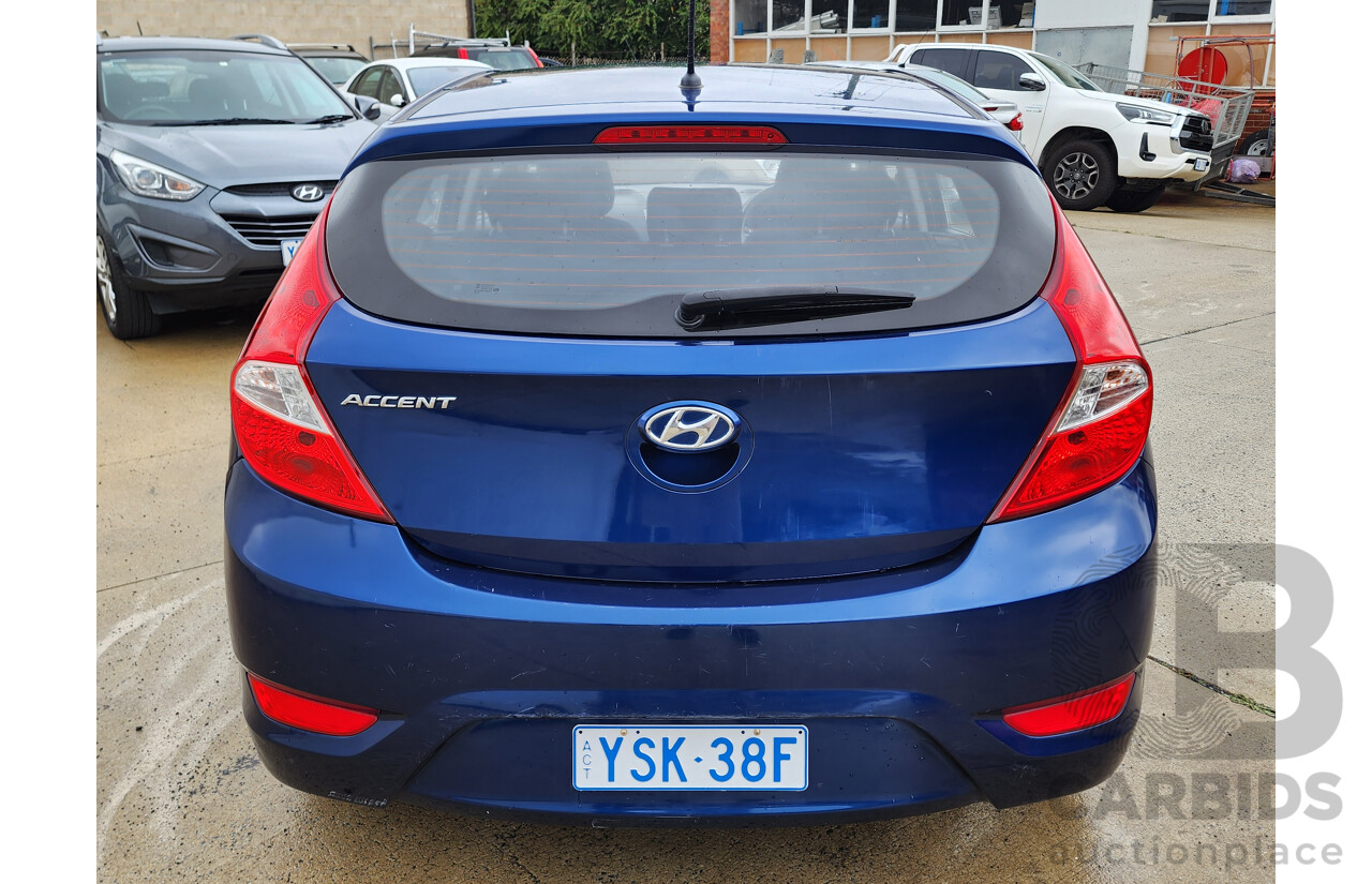 3/2017 Hyundai Accent Active RB4 MY17 5d Hatchback Blue 1.4L