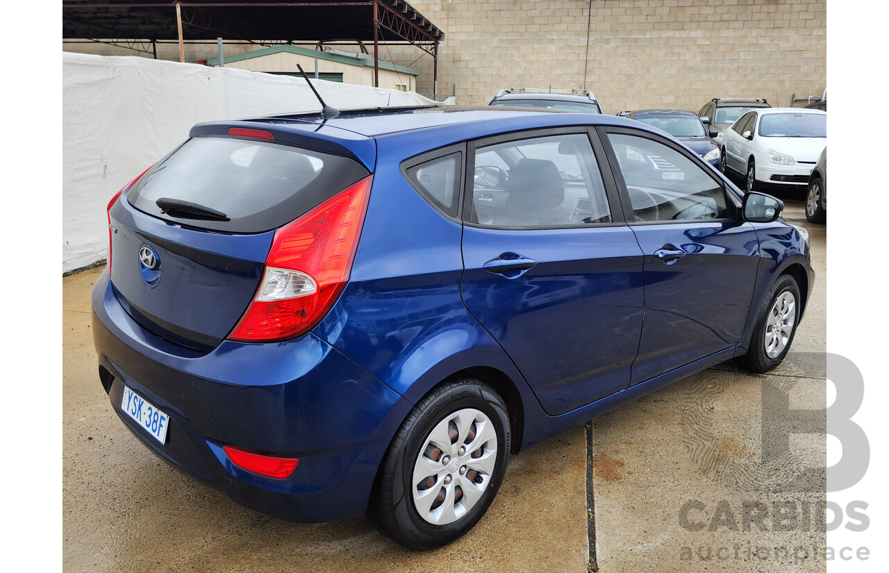 3/2017 Hyundai Accent Active RB4 MY17 5d Hatchback Blue 1.4L