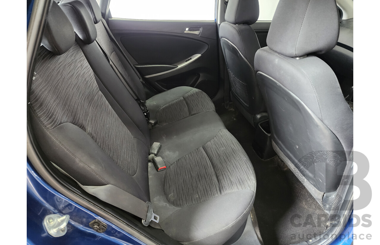 3/2017 Hyundai Accent Active RB4 MY17 5d Hatchback Blue 1.4L
