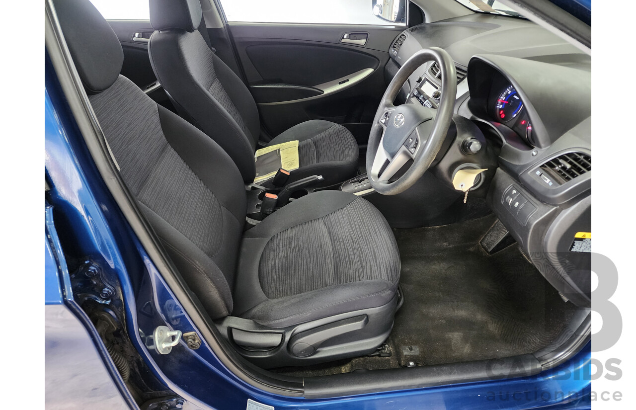 3/2017 Hyundai Accent Active RB4 MY17 5d Hatchback Blue 1.4L