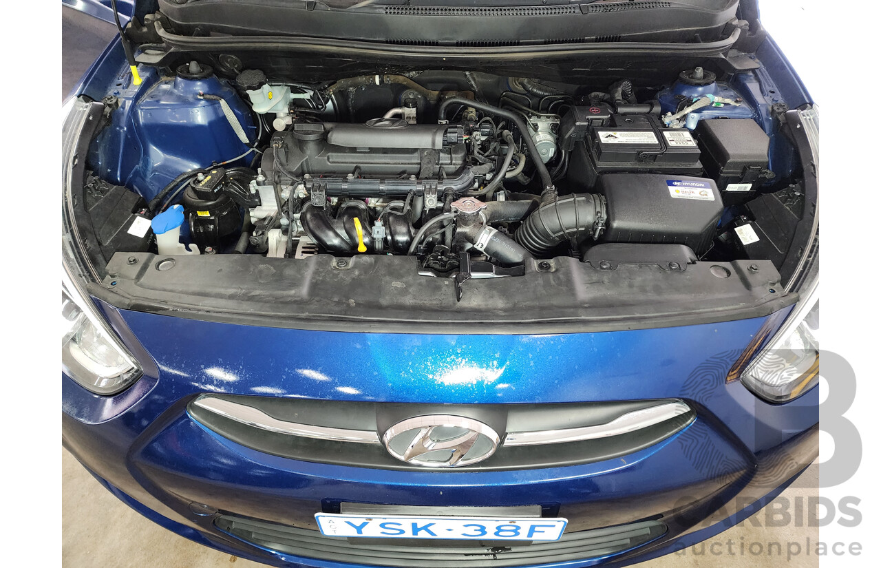 3/2017 Hyundai Accent Active RB4 MY17 5d Hatchback Blue 1.4L