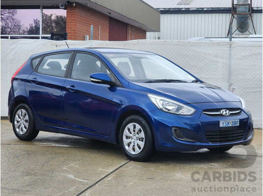 3/2017 Hyundai Accent Active RB4 MY17 5d Hatchback Blue 1.4L