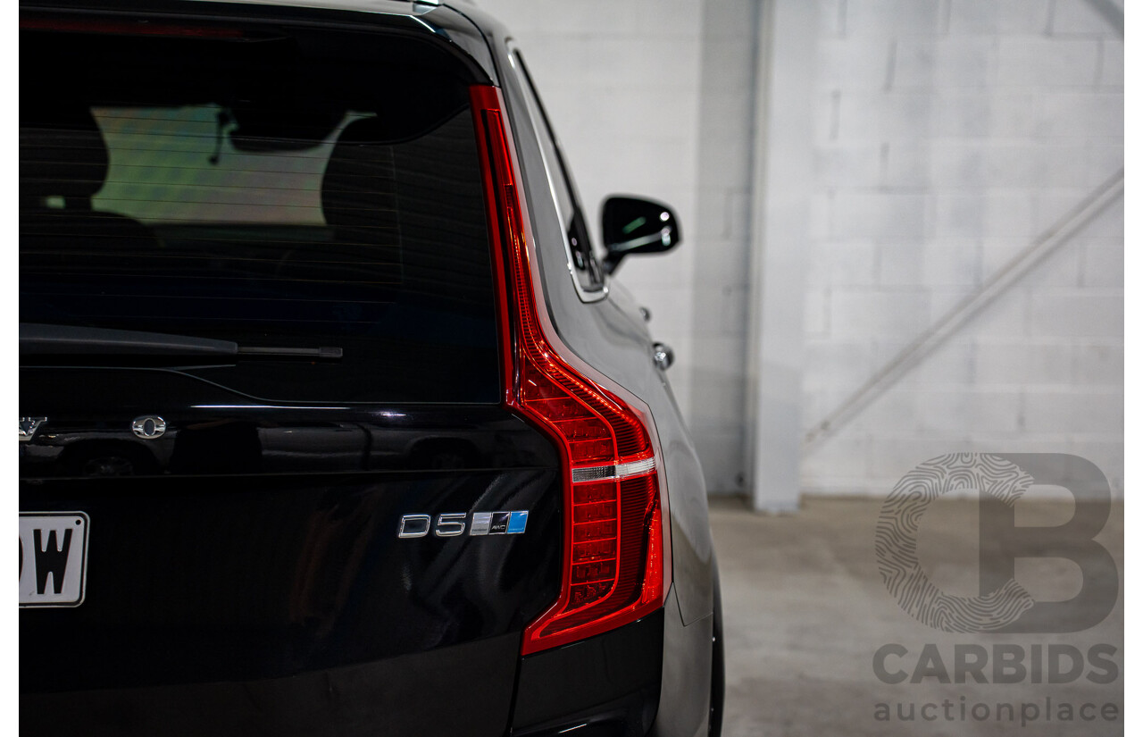 11/2017 Volvo XC90 D5 Inscription Polestar Upgrade (AWD) 256 MY18 4d Wagon Onyx Black Metallic Turbo Diesel 2.0L - 7 Seater