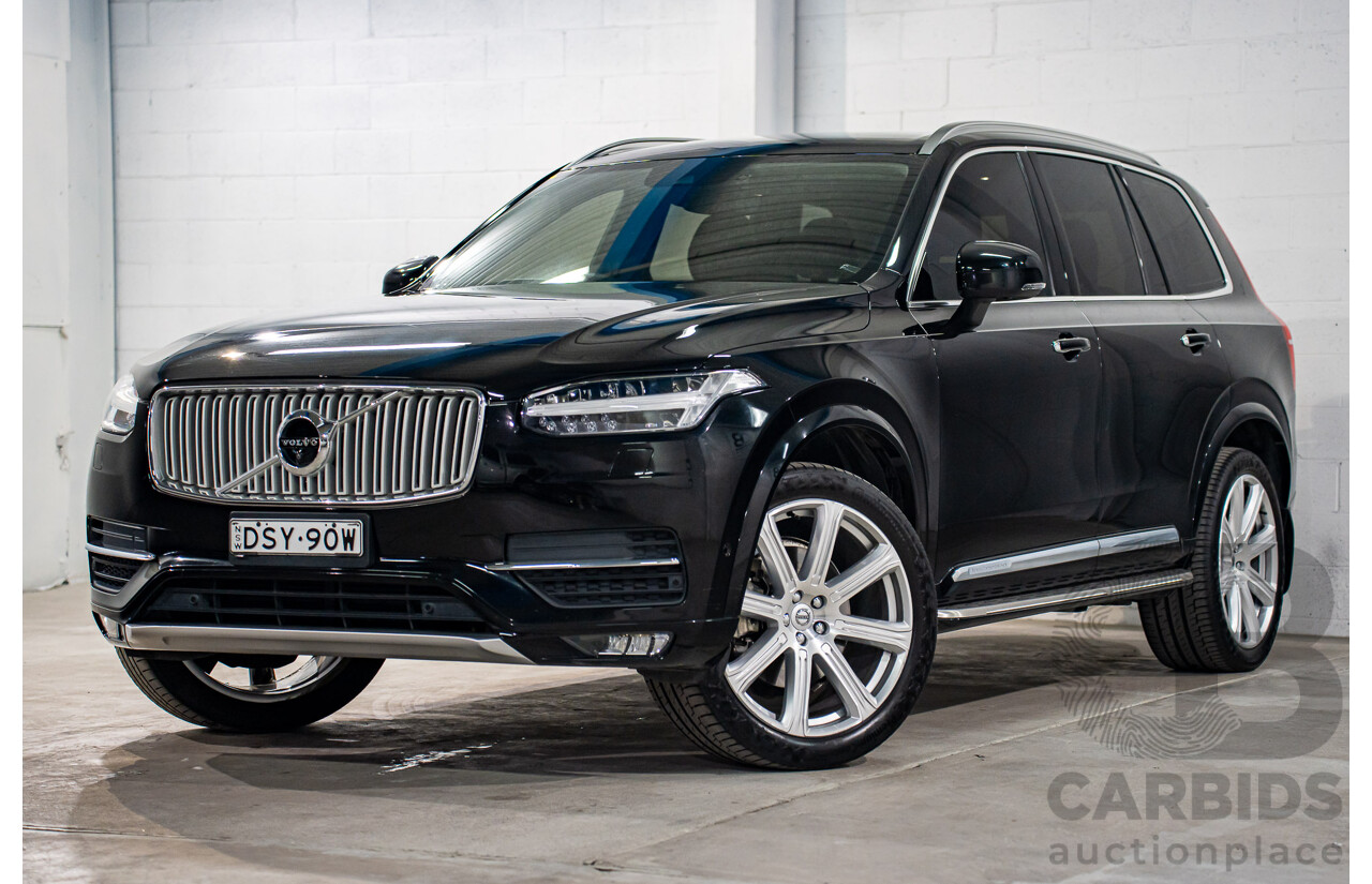 11/2017 Volvo XC90 D5 Inscription Polestar Upgrade (AWD) 256 MY18 4d Wagon Onyx Black Metallic Turbo Diesel 2.0L - 7 Seater
