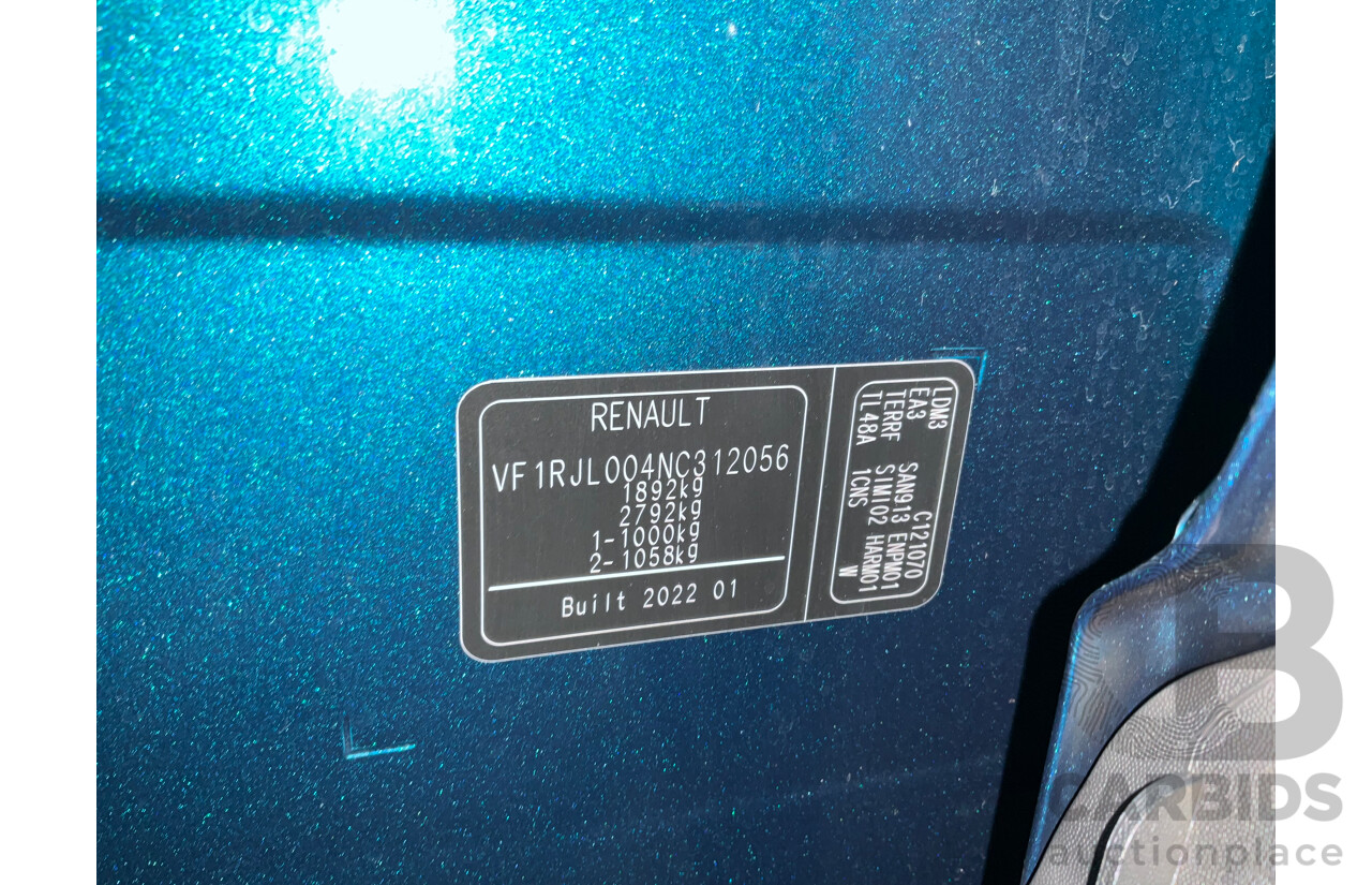 04/2022 Renault Arkana Zen (FWD) XJL MY22 4d Coupe Zanzibar Blue Metallic Turbo 1.3L