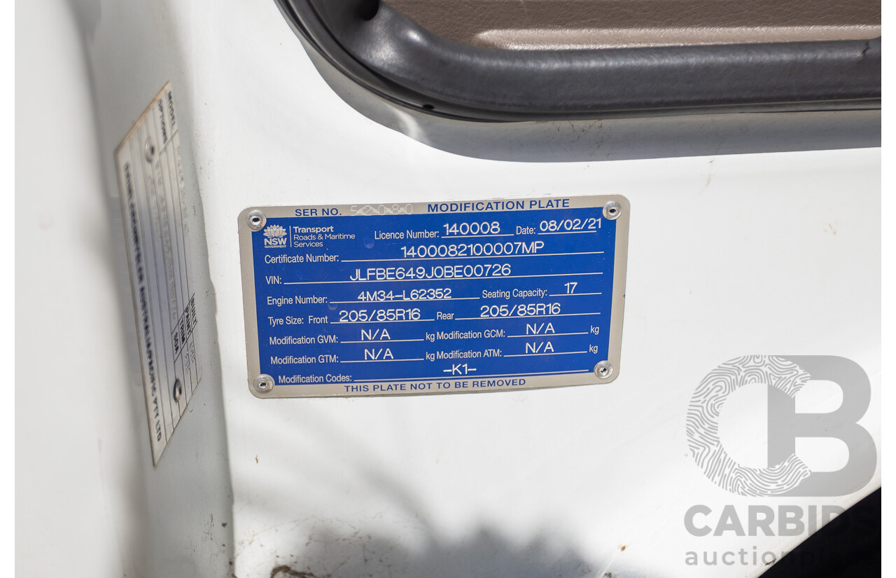 10/2007 Mitsubishi Fuso Rosa Turbo Diesel 3.9L 17 Seater Bus with Braun Vista Commercial Wheelchair Lift