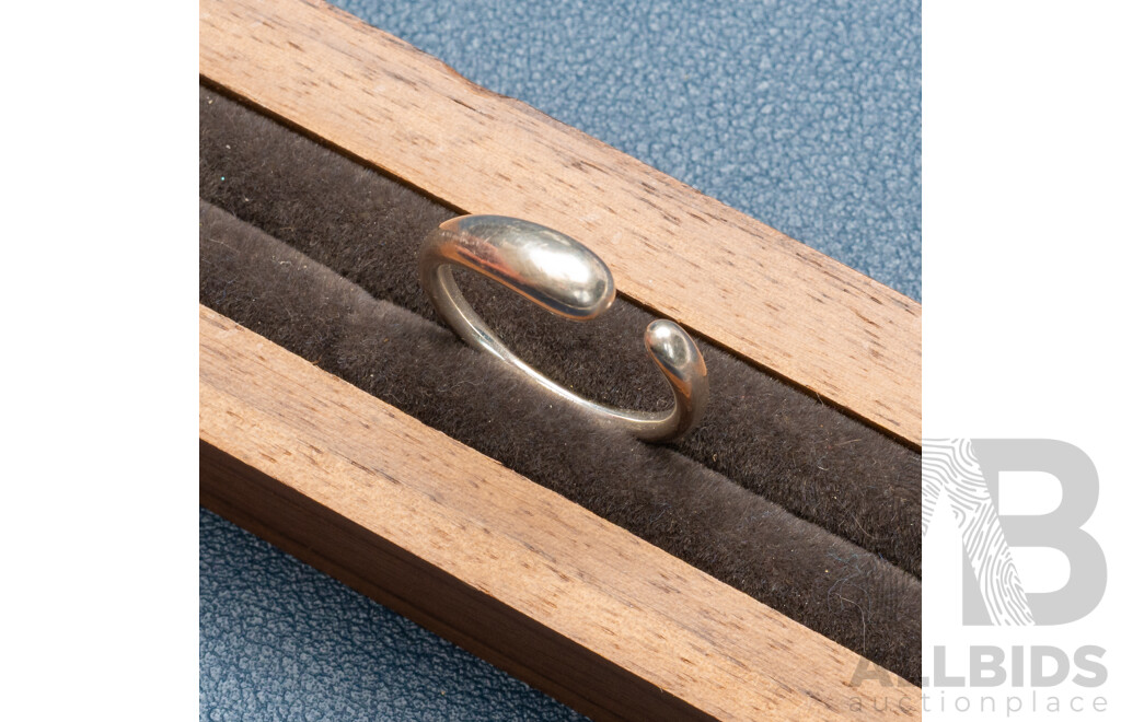 Georg Jensen. Sterling Silver MERCY Ring, Mini #634G, Size O (56), 3.50 Grams