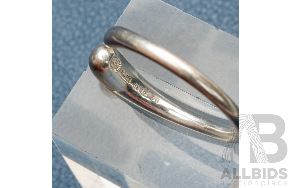 Georg Jensen. Sterling Silver MERCY Ring, Mini #634G, Size O (56), 3.50 Grams