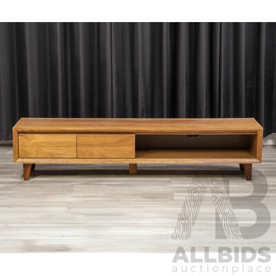 Modern Timber Two Drawer Entertainment Unit